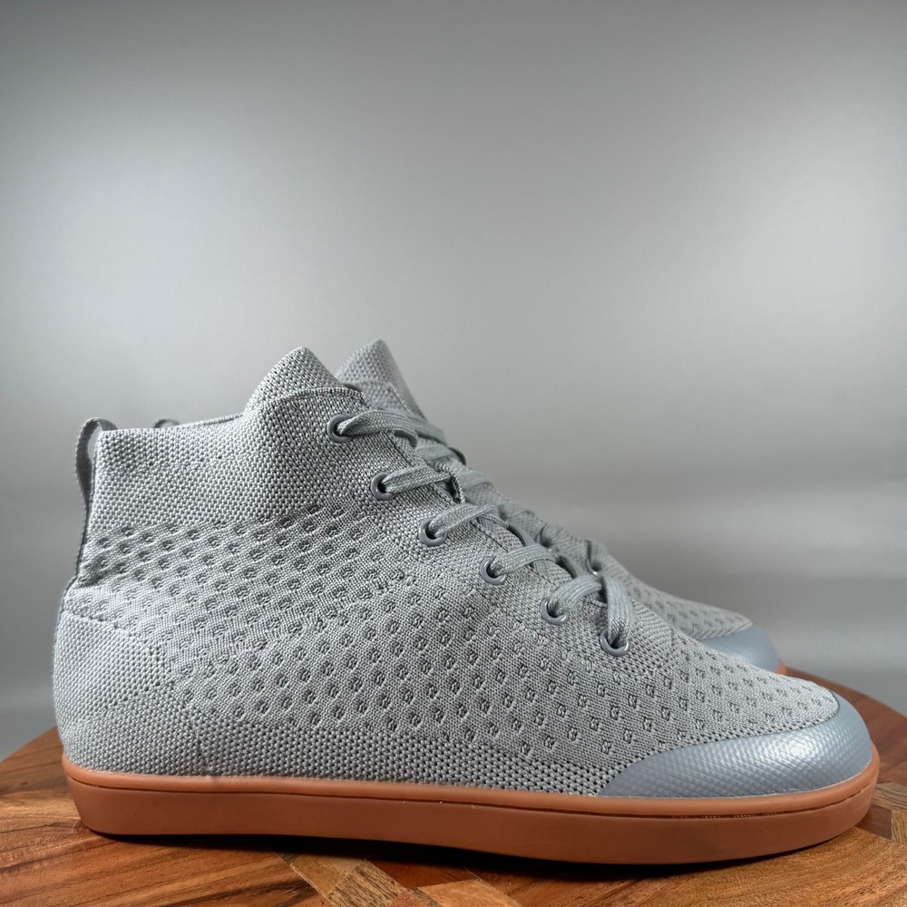 SUAVS The Legacy Women 9 Heather Grey Gum High Top Knit Sneakers Travel Shoes